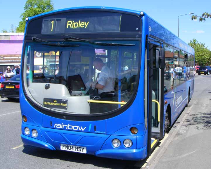 Trent Barton Scania L94UB Wright Solar Rainbow 1 650